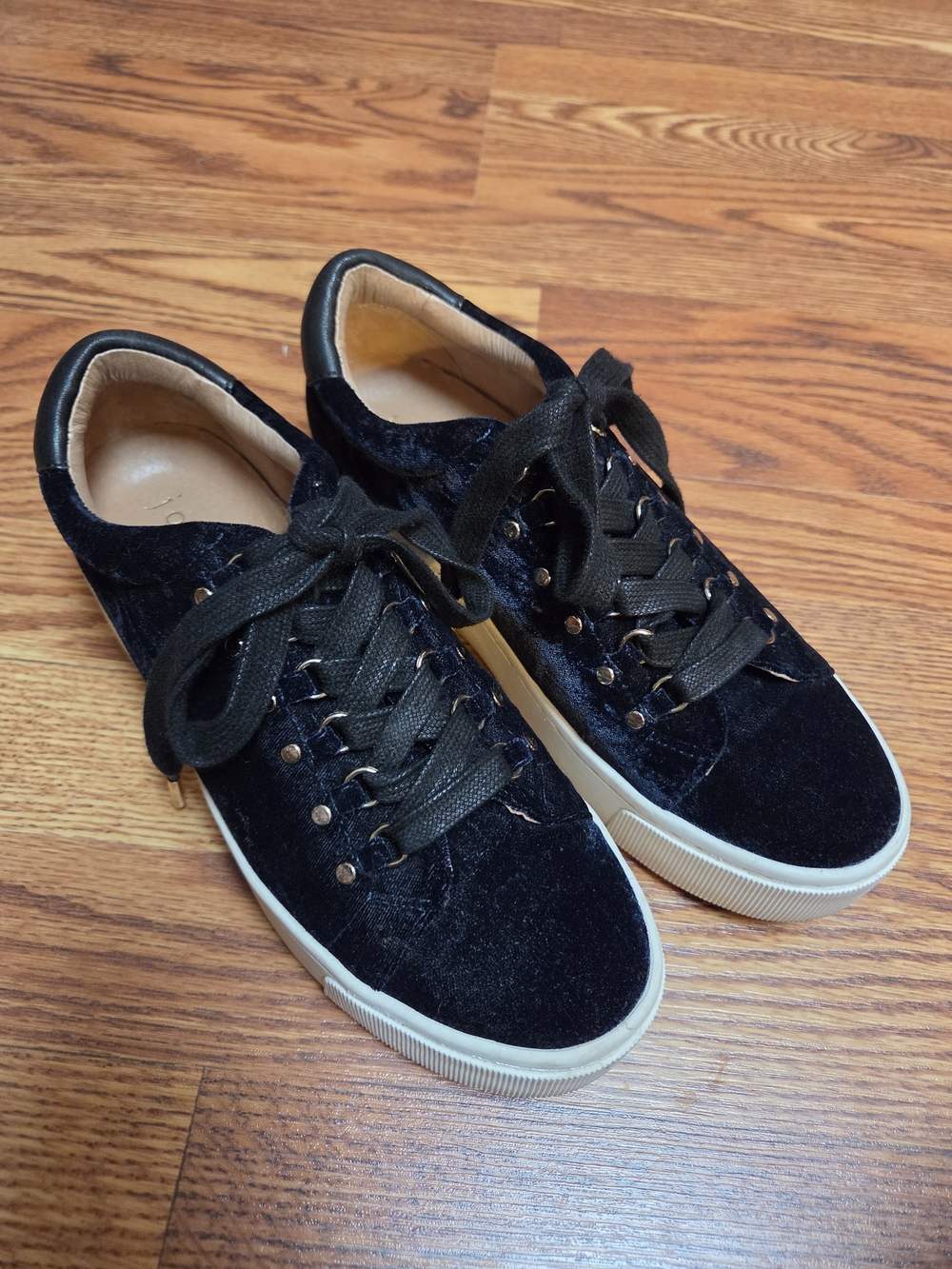 Joie Handan Platform Navy Velvet Sneakers